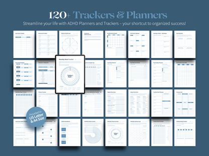ADHD And Anxiety Focus Kit (Planners,Exercises,Diets,Lifestyle)